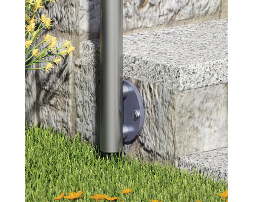 Garde-corps en acier inoxydable pour la fixation d''escaliers à l''extérieur