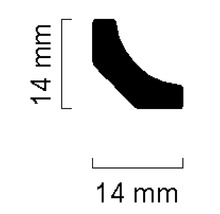 Hohlkehlleiste Fichte/Kiefer roh 14x14x1000 mm-thumb-1