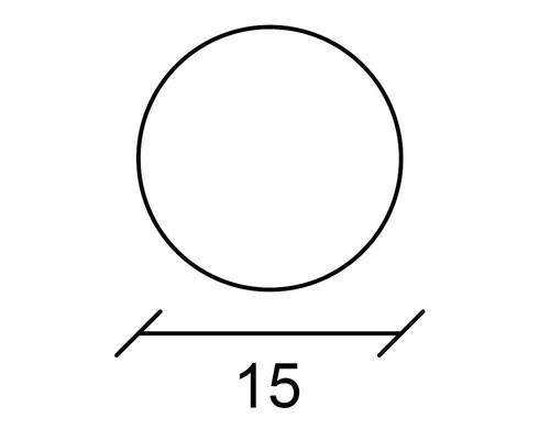 Symbole pour diamètre de 15 millimètres
