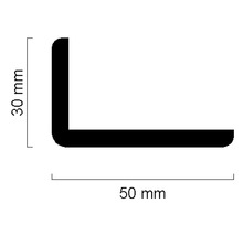 Winkeleisenprofil mit den Maßen 30 mm und 50 mm