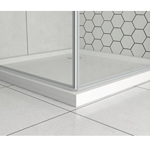 Porte pivotante basano Modena 78,8 cm en verre véritable clair blanc mat-thumb-0