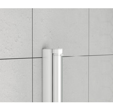 Porte pivotante basano Modena 78,8 cm en verre véritable clair blanc mat-thumb-5