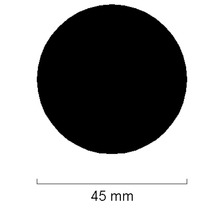 Kreis mit einem Durchmesser von 45 Millimeter