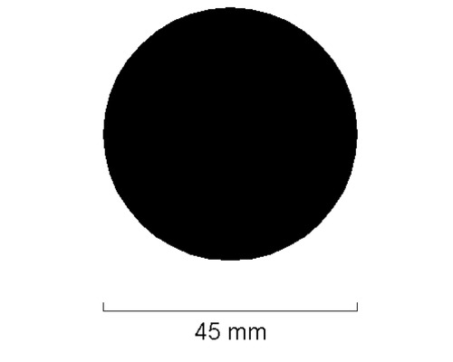Kreis mit einem Durchmesser von 45 Millimeter