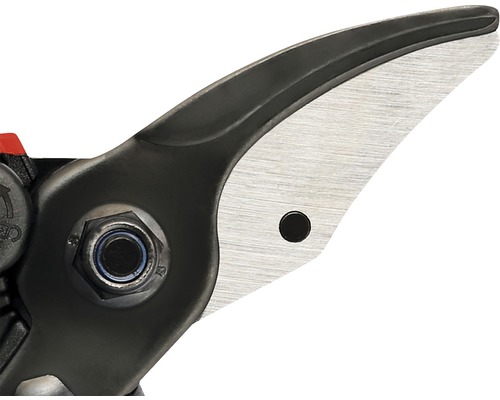 Nahaufnahme der Klinge einer Gartenschere