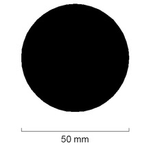 Kreis mit einem Durchmesser von 50 Millimeter