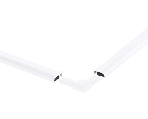 Kunststoff-Kabelkanal mit Eckverbinder