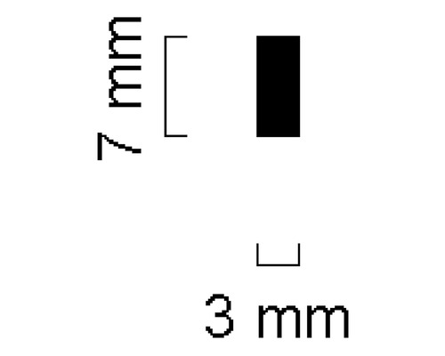 Indications de taille : 7 mm et 3 mm