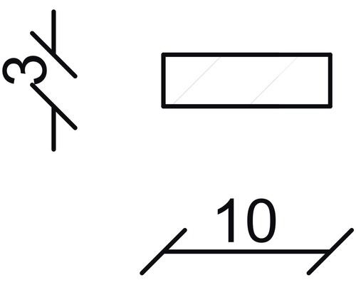 Dessin technique avec cotes 3 et 10