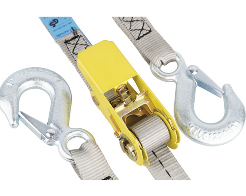 Sangle d''arrimage avec crochets et cliquet