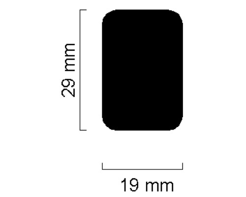 Dimensions : 29 mm de hauteur, 19 mm de largeur