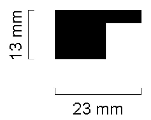 Dimensions d''un profilé : 13 mm de haut et 23 mm de large