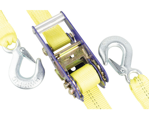 Sangle d''arrimage avec cliquet et crochets