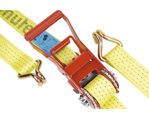 Sangle d''arrimage avec cliquet et crochets