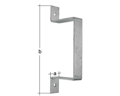 Support mural en métal avec indications de dimensions pour la fixation
