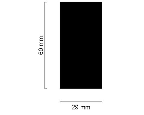 Dimensions du produit : 60 mm de haut et 29 mm de large