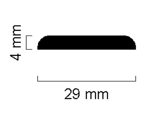 Profilleiste mit den Maßen 4 mm x 29 mm