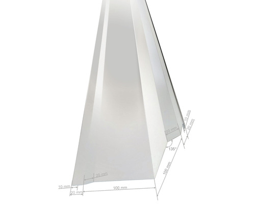 Kunststoff Abschlussprofil mit Maßangaben für Heimwerkerprojekte