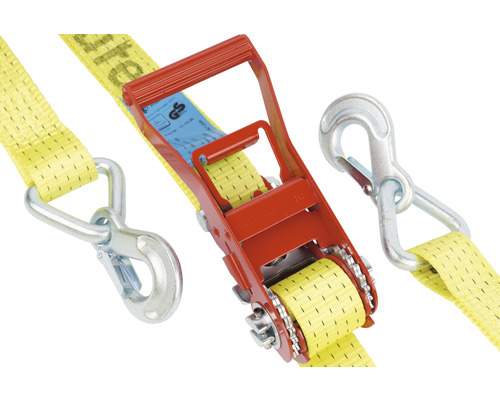 Sangle d''arrimage avec cliquet et crochets
