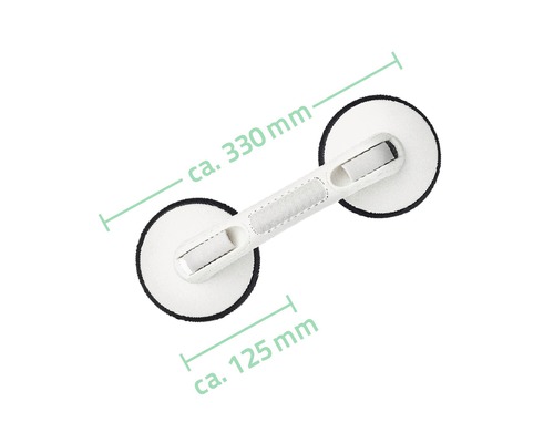 Doppelsauger mit einer Länge von circa 330 Millimetern und einem Durchmesser von circa 125 Millimetern.