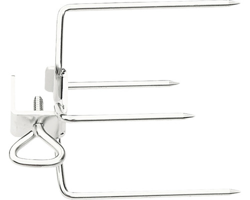 Brochette à griller en acier inoxydable à quatre broches