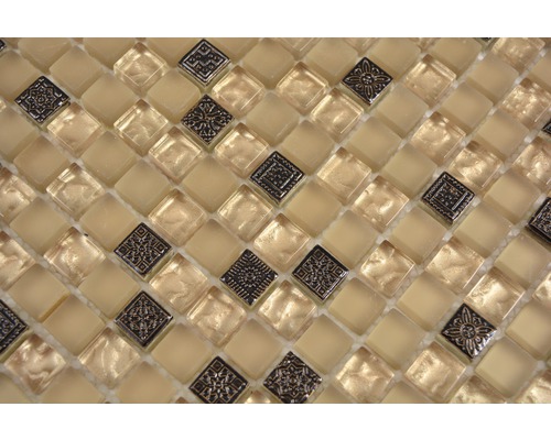 Mosaïque en verre et métal