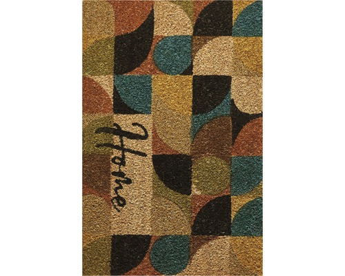 Paillasson avec motif géométrique et le mot Home