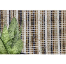 Mur de carreaux de mosaïque avec un accent de plante