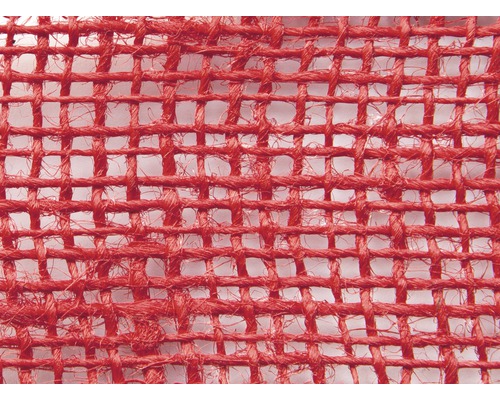 Gros plan d''un tissu de jute rouge
