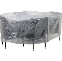 Housse de protection pour table de jardin Ø 125 h 75 cm transparent-thumb-2
