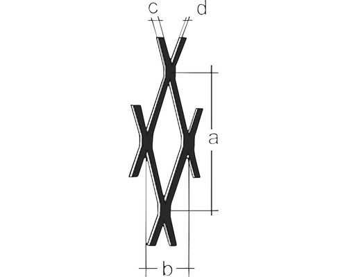 Illustration d''une structure en métal déployé avec indication des dimensions
