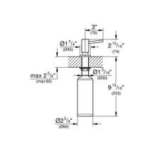 Dimensions d''un distributeur de savon