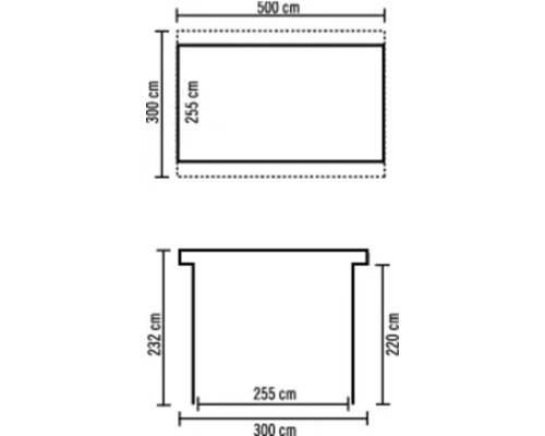 Dessin technique avec indications de dimensions