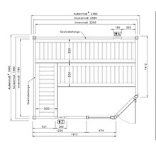 Massivholzsauna Weka Cubilis 3 Eck GTFO inkl. 7,5 kW Ofen u.digitaler Steuerung mit Fenster und graphitfarbeneer Ganzglastüre