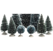Sapins miniatures décoratifs avec neige pour décoration de Noël