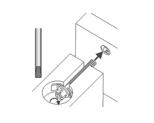 Illustration du montage d''un connecteur de meubles