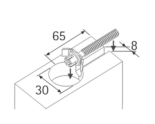 Schéma technique d''une vis avec dimensions