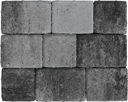 Graue Betonpflastersteine im Verbund verlegt