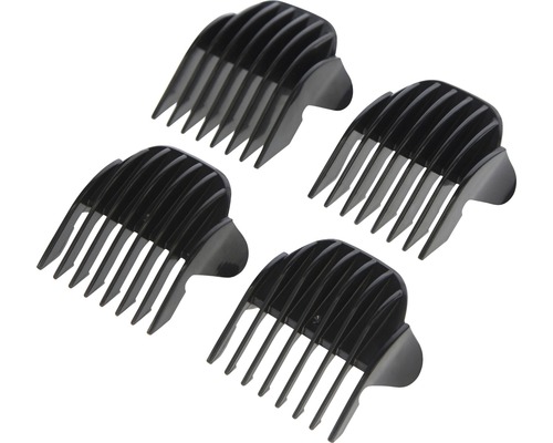 Quatre sabots noirs pour tondeuses à cheveux