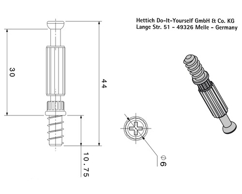 Dessin technique d''un raccord d''assemblage avec dimensions