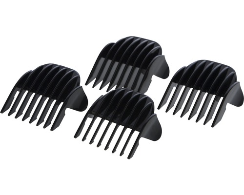 Quatre peignes de coupe noirs