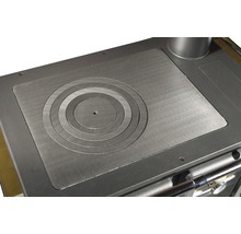 Vue détaillée de la plaque de cuisson d''un fourneau