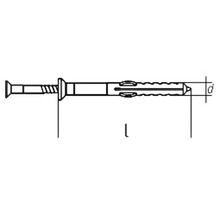 Nageldübel 6x60 mm Edelstahl A2, 100 Stück-thumb-1