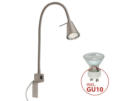 Flexible LED-Klemmleuchte inklusive GU10 Leuchtmittel