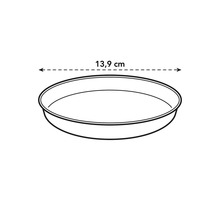 Blumenuntersetzer mit einem Durchmesser von 13,9 Zentimetern
