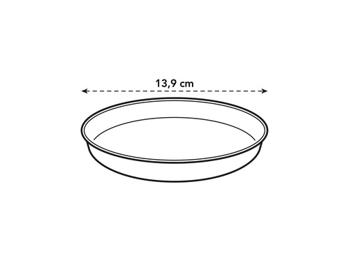Blumenuntersetzer mit einem Durchmesser von 13,9 Zentimetern