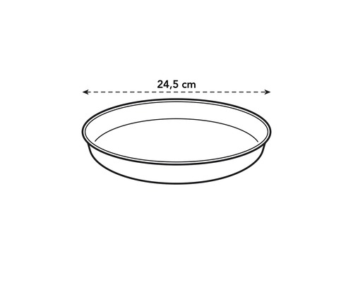 Pflanzenuntersetzer mit einem Durchmesser von 24,5 cm