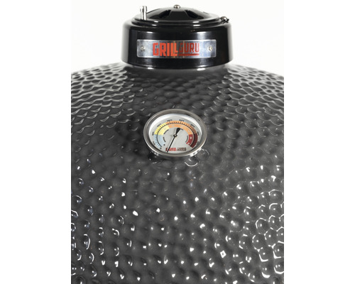 Grillthermometer an einem Grill