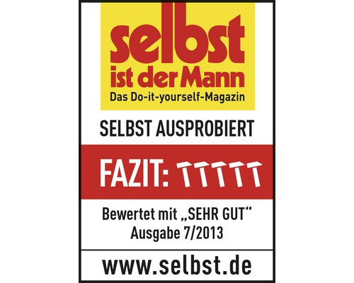 Selbst ist der Mann Magazin Siegel, Ausgabe 7/2013, bewertet mit Sehr Gut