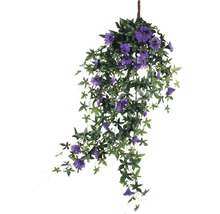 Fleur artificielle Pétunia suspendue profondeur 80 cm, violet-thumb-1
